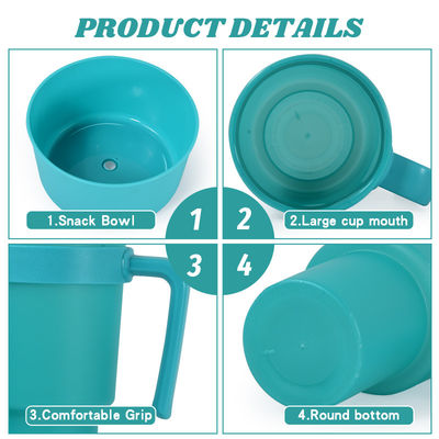 Coupe de café couleur personnalisée 2 en 1 tasse de boisson cinéma avec plateau de collation et paille