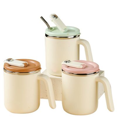 500 ml tasse à café en acier inoxydable bouche large étanche isolé durable pour camping