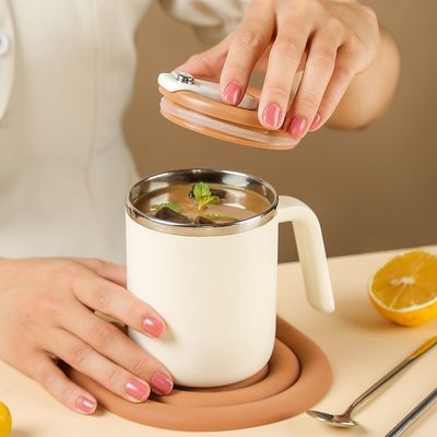 500 ml tasse à café en acier inoxydable bouche large étanche isolé durable pour camping