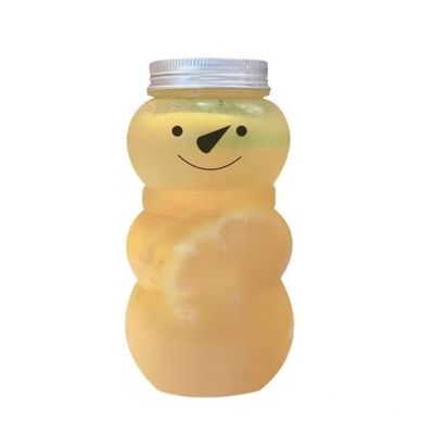 Bouteille de Noël en plastique PET de 500 ml pour décoration de boisson personnalisée