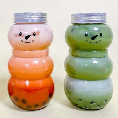 Bouteille de Noël en plastique PET de 500 ml pour décoration de boisson personnalisée
