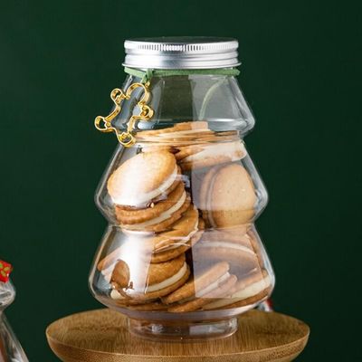 Bouteille de Noël en plastique PET de 500 ml pour décoration de boisson personnalisée