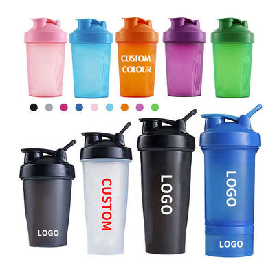 700 ml Tritan plastique shaker tasse avec boule en acier inoxydable et poignée Impression de logo personnalisé