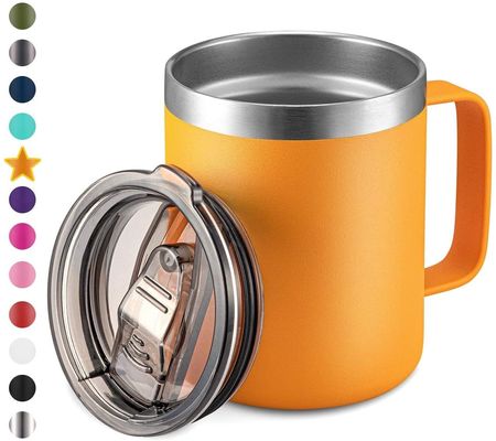 Une tasse de café chaude de voyage en acier inoxydable 304 en métal