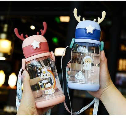 600 ml Capacité Logo personnalisé Transparent Cuve en paille en plastique de qualité alimentaire pour enfants