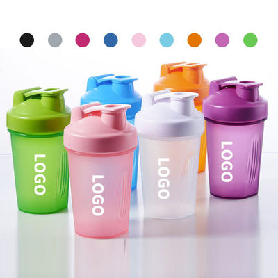 Bouteille de shaker en plastique de 400 ml pour le thé à bulles et les sports en plein air