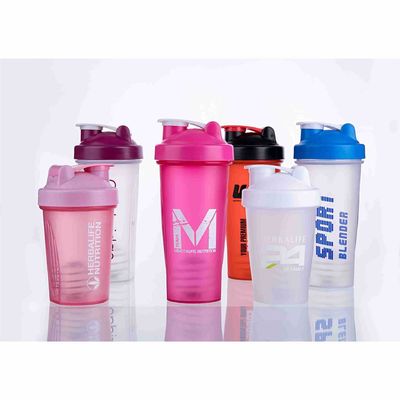 Bouteille de shaker en plastique de 400 ml pour le thé à bulles et les sports en plein air