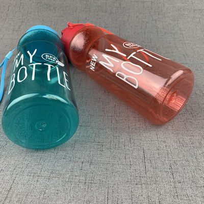 10 couleurs Unisexe École classique Bouteilles d'eau en plastique clair pour le camping PC Gradient