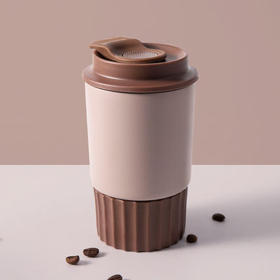 Coupe de café isolée réutilisable avec couvercle scellé 350 ml tasse portable en acier inoxydable