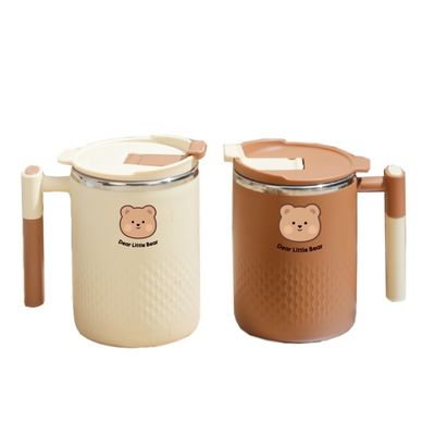 Coupe de café en acier inoxydable 304 durable à 450 ml, étanche à l'eau pour étudiants