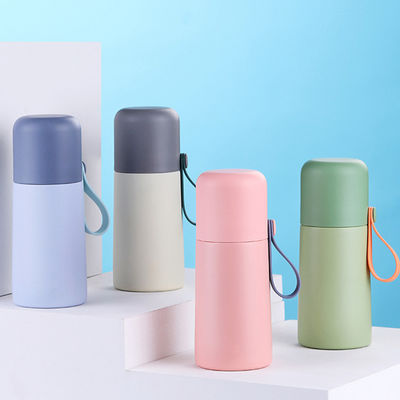 280 ml/500 ml 304 acier inoxydable simple portable mini boulette bouteille thermos avec corde