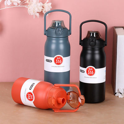 Bouteille d'eau portable à bouchon de rebond pour activités en plein air en acier inoxydable 304