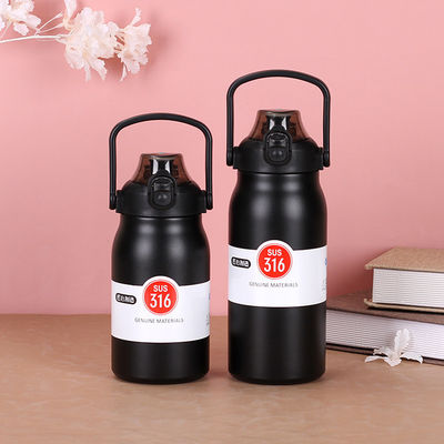Bouteille d'eau portable à bouchon de rebond pour activités en plein air en acier inoxydable 304