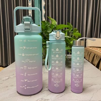 Environnemental BPA GRATUIT Gradient Couleur Motivation Gym Fitness Sports Tritan Set de bouteille d'eau