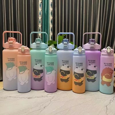 Environnemental BPA GRATUIT Gradient Couleur Motivation Gym Fitness Sports Tritan Set de bouteille d'eau