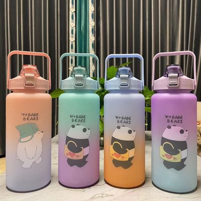 Environnemental BPA GRATUIT Gradient Couleur Motivation Gym Fitness Sports Tritan Set de bouteille d'eau