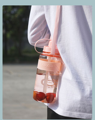 Boisson directe unisexe 1000 ml sans BPA Tritan motivationnel salle de gym Bouteille d'eau en plastique avec horodatage
