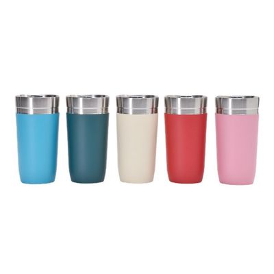 Bouteille d'eau en acier inoxydable de 500 ml, portable, tasse à café, thermos avec couvercle