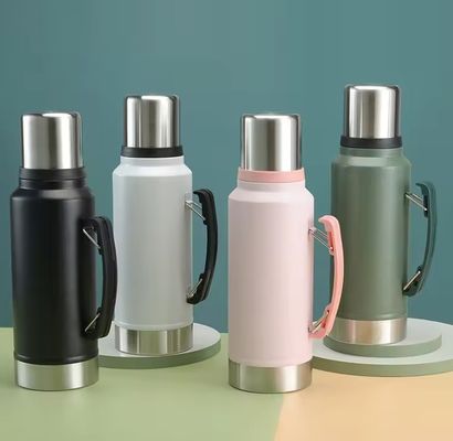 Bouteille d'eau de 1 litre pour l'escalade en plein air Camping Thermos isolé étanche en acier inoxydable