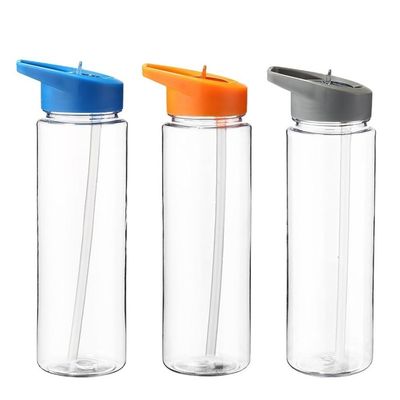 750 ml bouteille d'eau de sport en plastique transparente pour les voyages