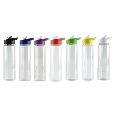 750 ml bouteille d'eau de sport en plastique transparente pour les voyages