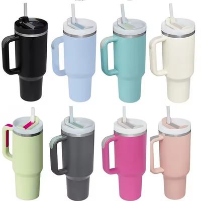 Couleur personnalisée 40oz capacité en acier inoxydable Tumbler Voyage avec poignée pour On-the-go