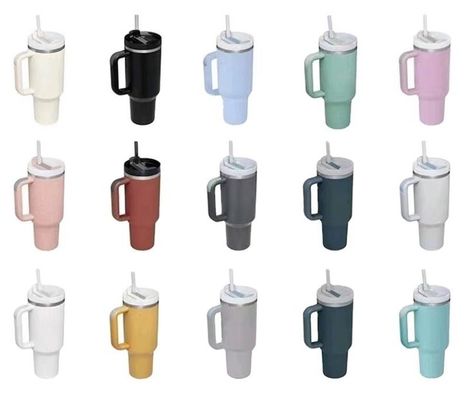 Couleur personnalisée 40oz capacité en acier inoxydable Tumbler Voyage avec poignée pour On-the-go