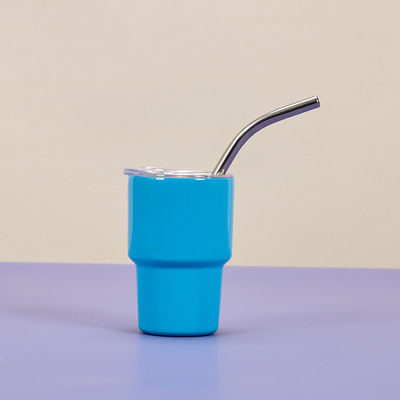 2 oz bouteille d'eau en acier inoxydable de style américain design mini tasse de poche avec des pailles