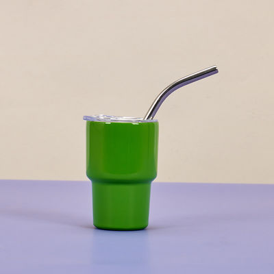 2 oz bouteille d'eau en acier inoxydable de style américain design mini tasse de poche avec des pailles