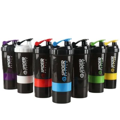 Unisexe Logo personnalisé 500ml Bpa Bouteille de shaker gratuit PP Milk Shake Cup Poudre de protéines Fitness Gym Sports Bouteille d'eau avec boule de mélange
