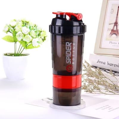 Unisexe Logo personnalisé 500ml Bpa Bouteille de shaker gratuit PP Milk Shake Cup Poudre de protéines Fitness Gym Sports Bouteille d'eau avec boule de mélange