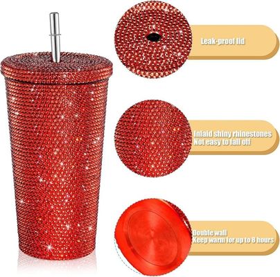 500ml/750ml Tumbler Couleur personnalisée Double isolée en acier inoxydable Bouteille de voyage extérieur avec des pailles