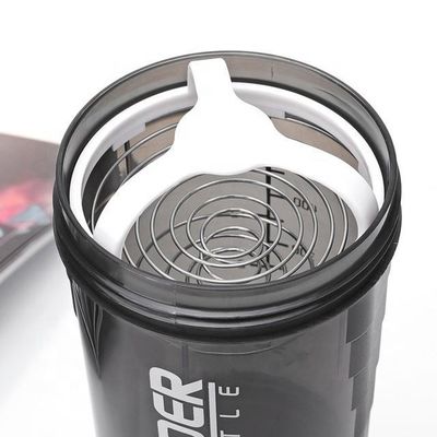 500 ml Bouteille d'eau en plastique à trois couches pour gymnastique, conditionnement physique, mélangeur de protéines pour sports en plein air