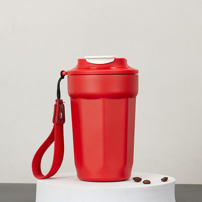 Bouteilles à vide Thermoses en forme de diamant Bouteille de café portable imperméable avec poignée 420ml