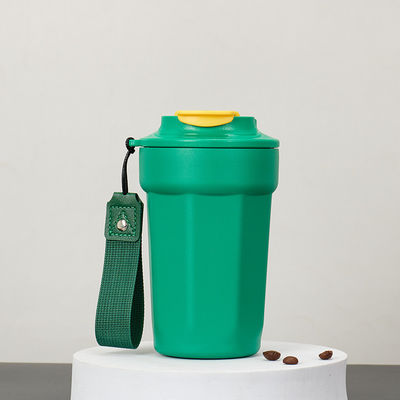 Bouteilles à vide Thermoses en forme de diamant Bouteille de café portable imperméable avec poignée 420ml