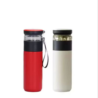 500 ml filtre de séparation en acier inoxydable bouteille de verre sous vide isolée tasse de thé portable