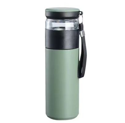 500 ml filtre de séparation en acier inoxydable bouteille de verre sous vide isolée tasse de thé portable