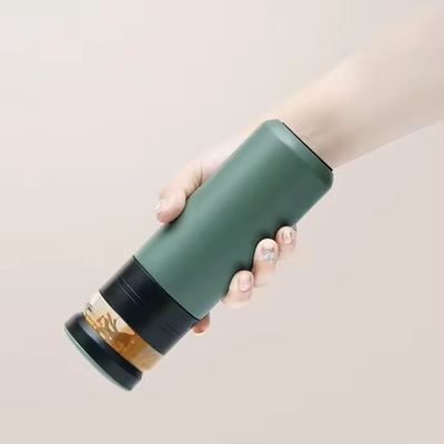 500 ml filtre de séparation en acier inoxydable bouteille de verre sous vide isolée tasse de thé portable