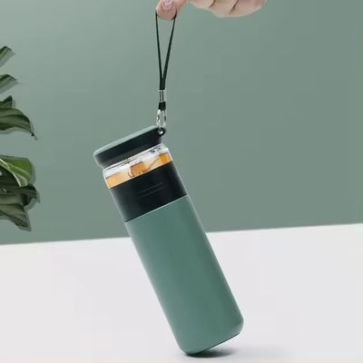 500 ml filtre de séparation en acier inoxydable bouteille de verre sous vide isolée tasse de thé portable