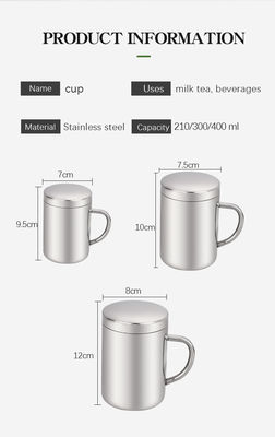 Bouteille d'eau personnalisable en acier inoxydable 304 avec poignée et couvercle 210ml/300ml/400ml Direct