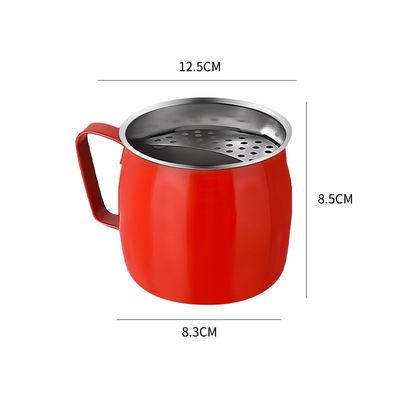 Fourniture directe 304 tasse à thé en acier inoxydable tasse portable de qualité alimentaire avec filtre à croissant