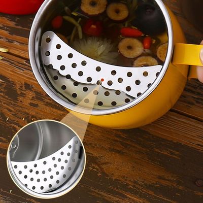 Fourniture directe 304 tasse à thé en acier inoxydable tasse portable de qualité alimentaire avec filtre à croissant