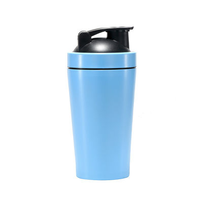 500 ml et 750 ml de gymnase bouteille de shaker en acier inoxydable métallique avec boule de mélange OEM accepté