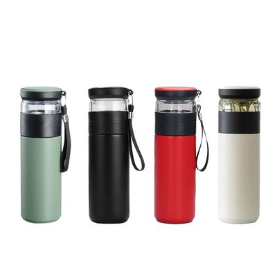 Livraison directe Bouteille de thé en acier inoxydable à double paroi avec infuseur de 500 ml de capacité