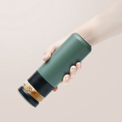 Livraison directe Bouteille de thé en acier inoxydable à double paroi avec infuseur de 500 ml de capacité