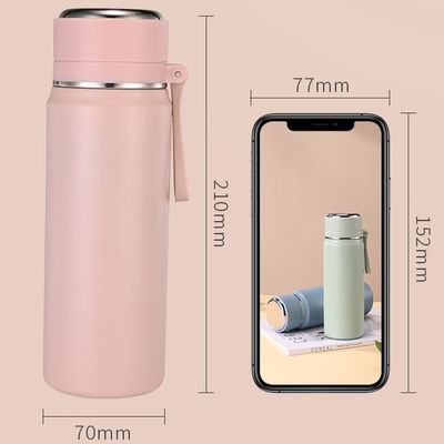 Bouteille d'eau potable de sport en acier inoxydable à double paroi de 500 ml à vide