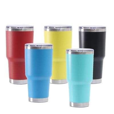 30 oz poudre recouverte de vin Tumbler La tasse de café réutilisable ultime pour les besoins de voyage