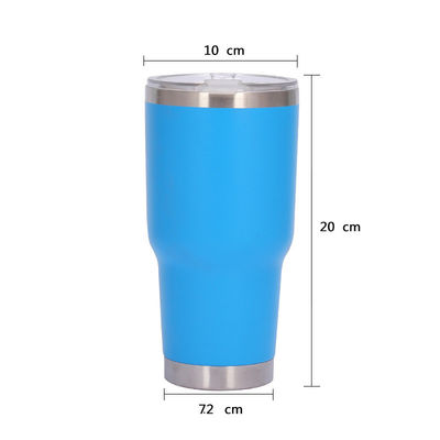 30 oz poudre recouverte de vin Tumbler La tasse de café réutilisable ultime pour les besoins de voyage