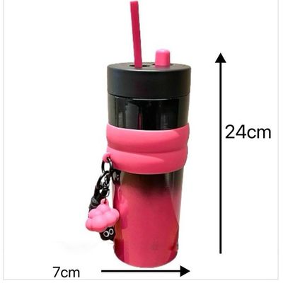 710ML étui à café en acier inoxydable étanche pour camping tasse thermique avec paille et logo personnalisé