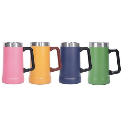 Style de conception minimaliste personnalisable sous vide double paroi isolation en acier inoxydable tasse de café avec poignée